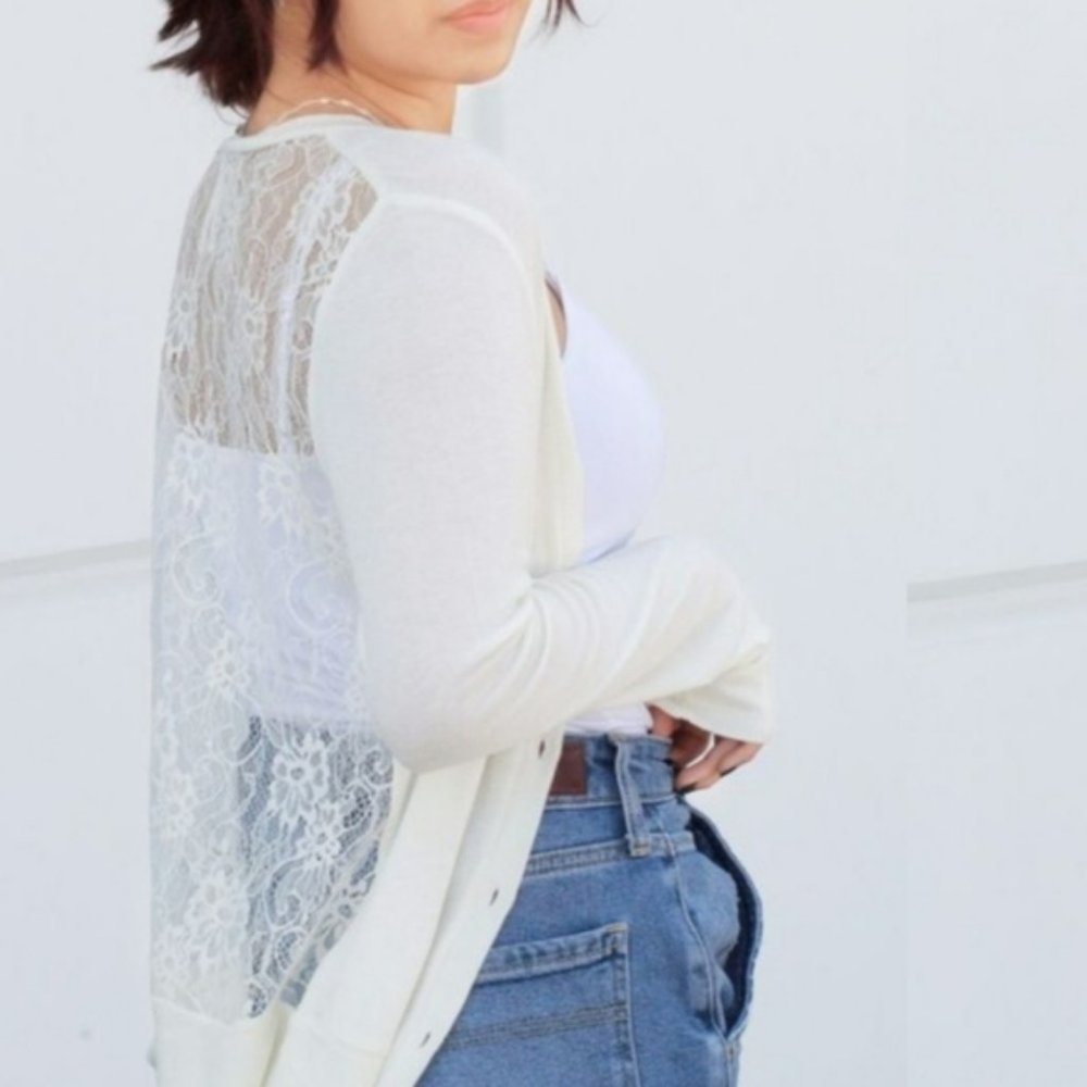 Ivory Lace Cardigan